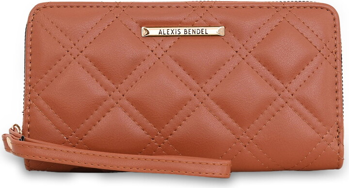 Alexis Bendel Women’s Quilted Wristlet Wallet Card Holders, 2 Cash Pockets & Phone Slot