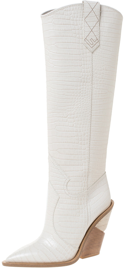 fendi white cowboy boots
