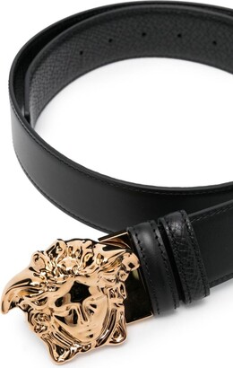 Versace Medusa-plaque buckle-fastening belt - ShopStyle