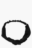 Thumbnail for your product : boohoo Erica Double Knot Satin Turban Headband