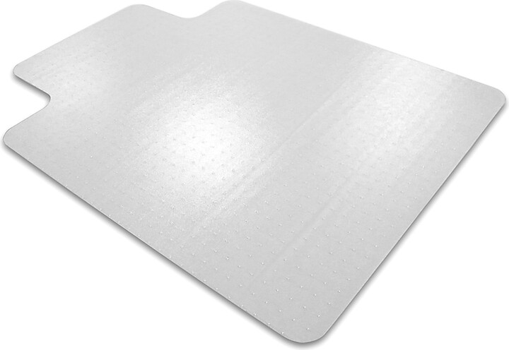Floortex Ultimat Cleartex Carpet Chair Mat with Lip, 48" x 60", Designed for Medium-Pile Carpet, Clear Polycarbonate (1115223LR)