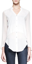 Thumbnail for your product : Helmut Lang Lawn Buttoned Sheer-Panel Shirt