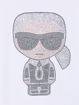 Karl Lagerfeld Paris TEEN Ikonik rhinestone-embellished T-shirt