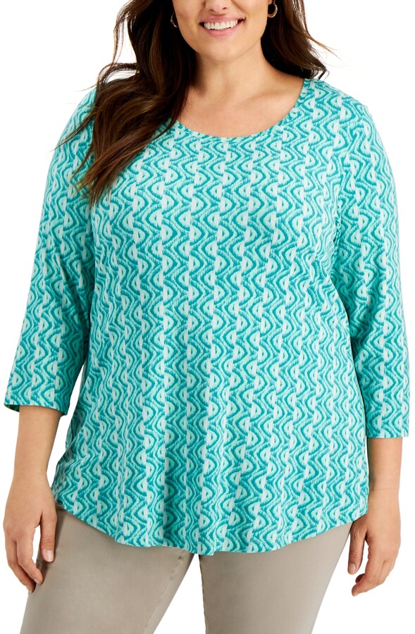 jm collection tops plus size