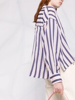 Thumbnail for your product : Etoile Isabel Marant High-Low Hem Pinstriped Shirt