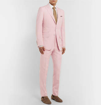 Tom Ford Pastel-Pink O'connor Slim-Fit Silk-Shantung Suit Jacket