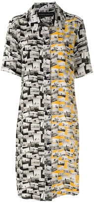 Gloria Coelho Printed Shirt Dress