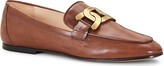 Thumbnail for your product : Tod's Kate Polished Goldtone Chain Leather Loafers