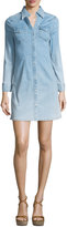 Thumbnail for your product : AG Adriano Goldschmied Jacqueline Button-Front Chambray Shirtdress, Crane