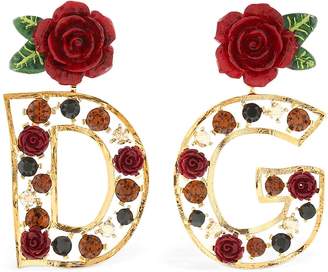 Dolce & Gabbana Crystals & Roses Earrings