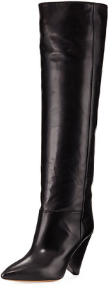 Isabel Marant Lokyo Leather Knee-High Boot, Black