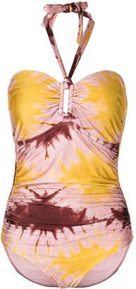 Zimmermann Shelly abstract-print one-piece
