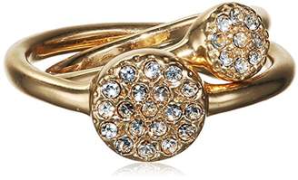 Pilgrim Women Gold Plated Round Crystal Rings