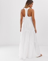 Thumbnail for your product : ASOS Design DESIGN tiered racer back smock maxi dress