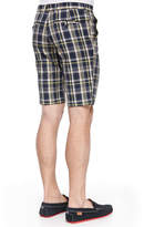 Thumbnail for your product : Band Of Outsiders Plaid Shorts with Bias Patches