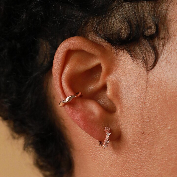 ASTRID & MIYU Elemental Ear Cuff in Rose Gold ShopStyle Jewellery