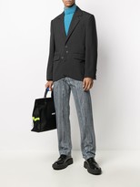 Thumbnail for your product : Ader Pinstripe Print Wool Blazer