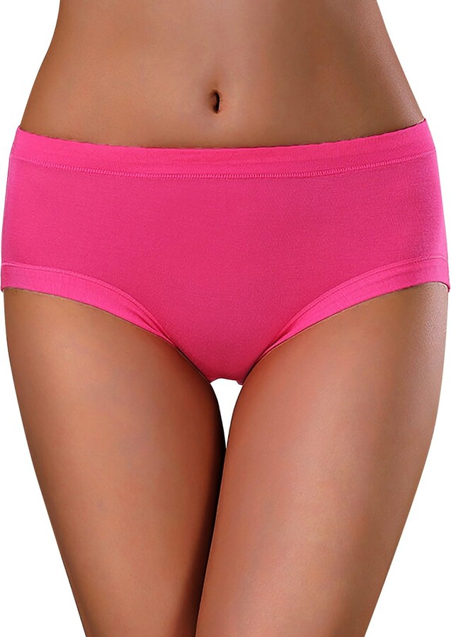 Women'S High Waisted Cotton Underwear Stretchy Underpants Soft Full Briefs  Ladies Breathable Leak Proof Panties Multipack Seamless Cotton Underwear