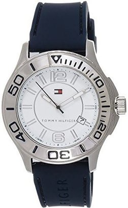 Tommy Hilfiger 1790959 42mm Stainless Steel Case Blue Rubber Mineral Men's Watch
