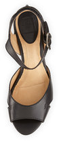 Thumbnail for your product : Frye Skyler Seamed Leather Sandal, Black