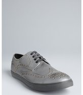 Thumbnail for your product : Kenneth Cole Reaction metallic silver tooled wingtip 'Stand Up Guy' sneakers
