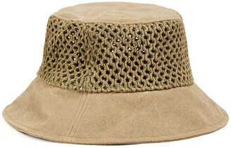 Rag & Bone Nando crochet-paneled cotton-canvas bucket hat