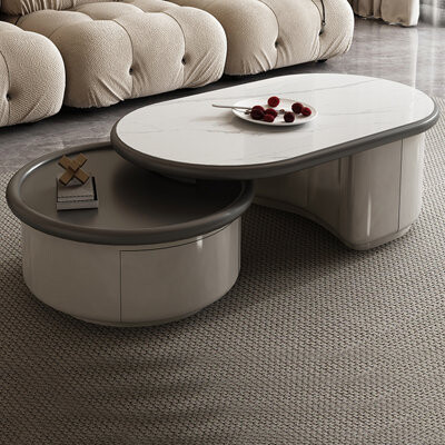 Bkoksety Retractable multifunctional rock plate tea table