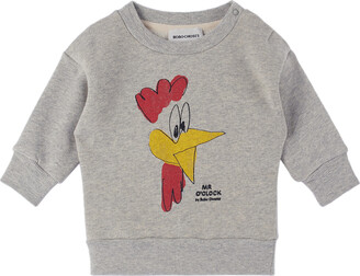 Bobo Choses Baby Gray Mr O'Clock Sweatshirt