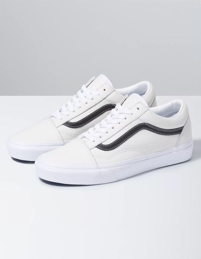 vans white leather sneakers
