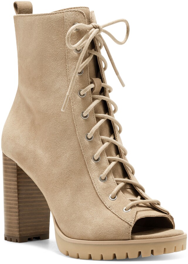 Peep Toe Lace Up Shoe Boot | Shop the world's largest collection of fashion  | ShopStyle