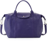 Thumbnail for your product : Longchamp Le Pliage Cuir Handbag with Strap, Amethyst