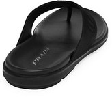 Thumbnail for your product : Prada Nylon & Leather Thong Sandals