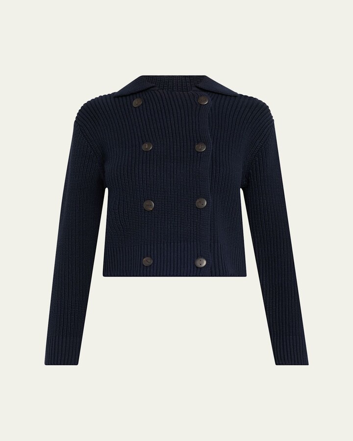 Vince Double-Breasted Sweater Jacket