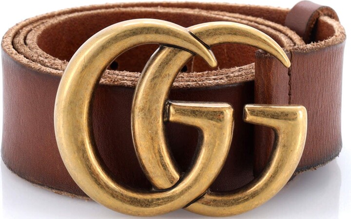 GUCCI GG Marmont Belt Leather Wide