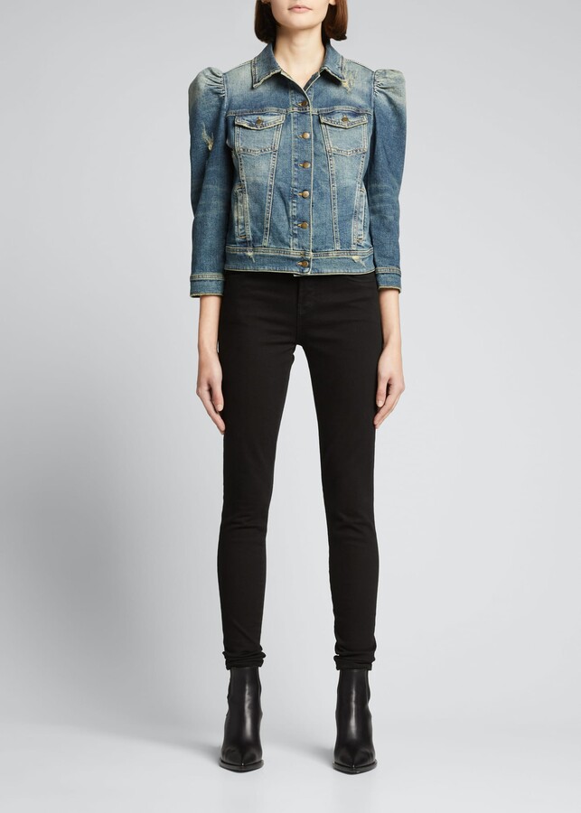 Puff Sleeve Denim Jacket | Shop the world's largest collection of 