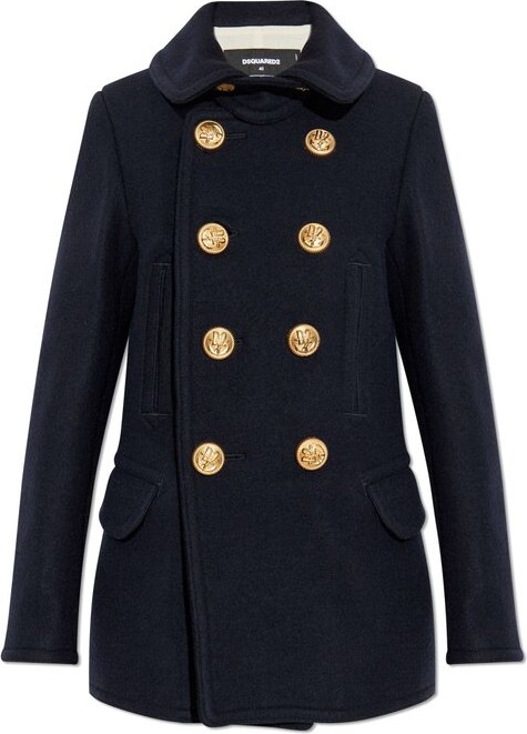 DSQUARED2 Long Sleeved Single Breasted Coat ShopStyle