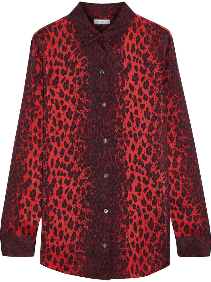 red leopard print top
