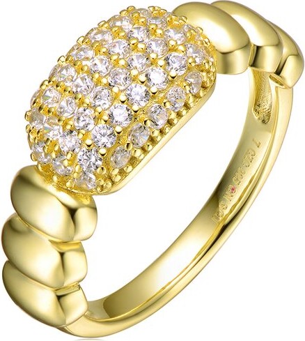Genevive 14K Over Silver Ring