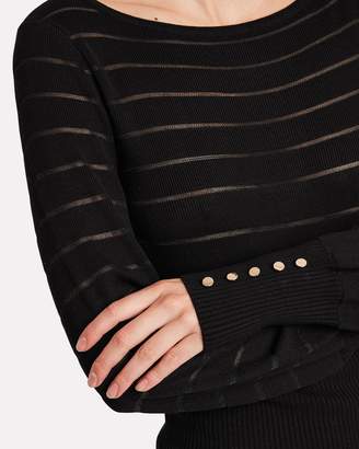 Intermix Freya Semi-Sheer Striped Sweater