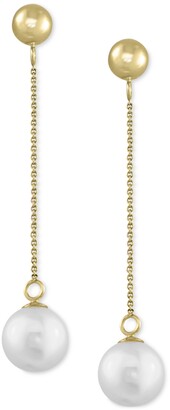 Effy Cultured Freshwater Pearl (7mm) Drop Earrings in 14k Gold