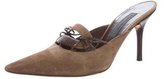 Thumbnail for your product : Alberta Ferretti Buckle-Accented Suede Mules