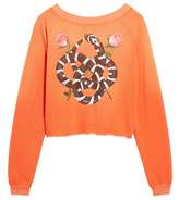 Thumbnail for your product : Wildfox Couture Snake Charmer Monte Crop Sweatshirt
