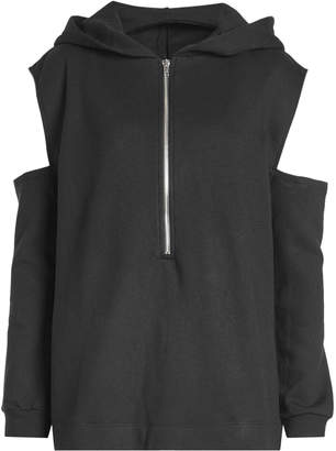 IRO Hoodie with Cotton, Cashmere and Cut-Outs
