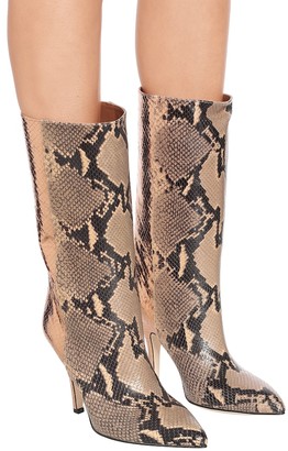 Paris Texas Snake-effect leather ankle boots