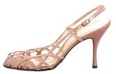 Thumbnail for your product : Dolce & Gabbana Metallic Slingback Sandals