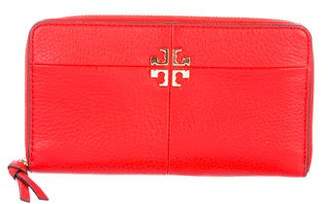 Tory Burch Logo Grained Leather Wallet