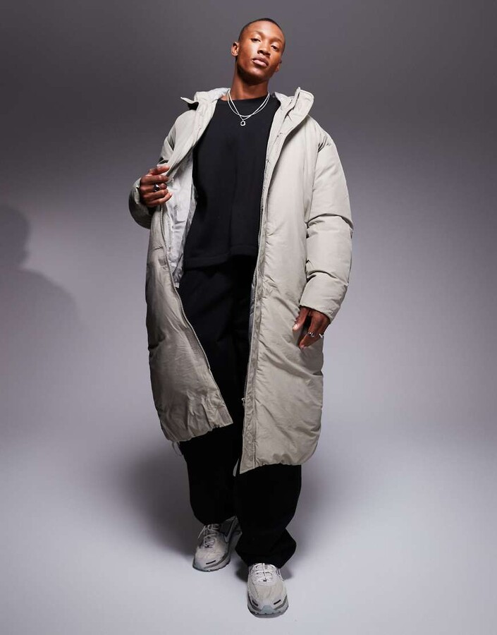 Asos Stone Oversized Puffer Jacket ASOS Men's Down Puffer Coats