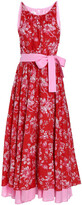 Thumbnail for your product : Gül Hürgel Pleated Printed Cotton Maxi Dress