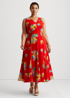 Ralph Lauren Floral Georgette Sleeveless Dress - ShopStyle