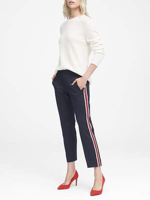 Banana Republic Petite Avery Straight-Fit Side-Stripe Ankle Pant